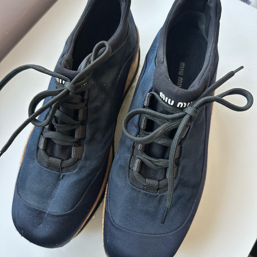 Miu Miu Men's Navy and Black Sneakers